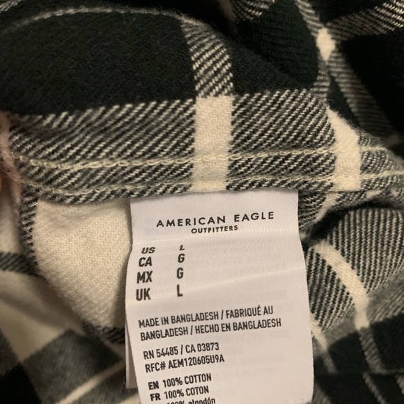 Black Flannel button up - Picture 2 of 2